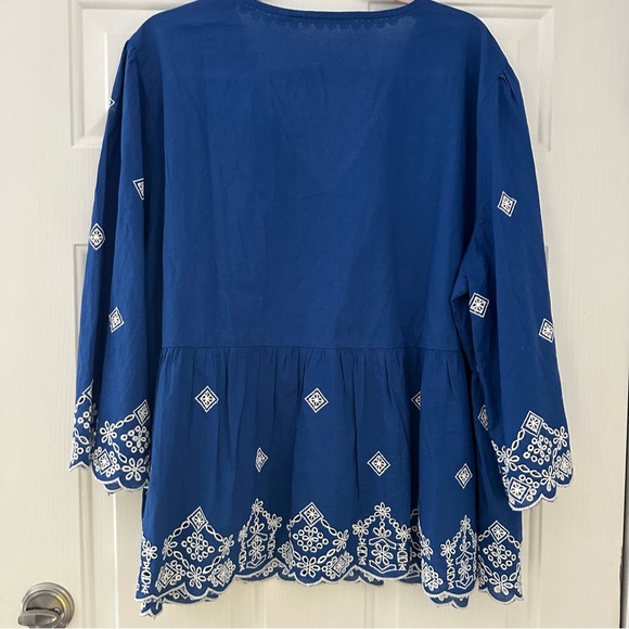 Soft Surroundings Shona Embroidered Top 2X - Picture 9 of 12